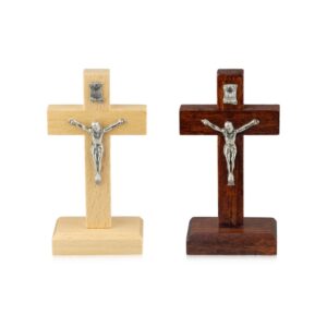 Krzyż Drewniany Stojący 10cm