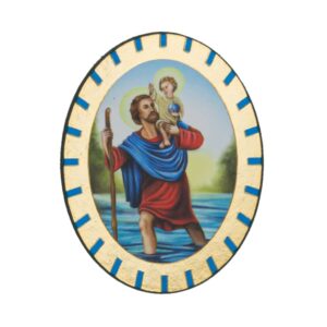 Modlitwa Kierowcy Drewno Owal Złota