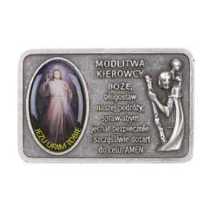 Modlitwa Kierowcy Metalowa Duża Srebrny Nk